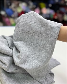 Рибана ажурная Серый меланж 10763