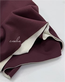 Трикотаж футер на мягком флисе Слива 10787