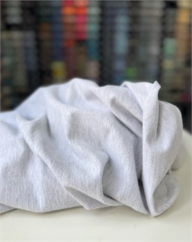 Футер 2-х нитка петля велюр эффект Светло-серый меланж 10849