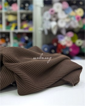 Вязаный хлопковый трикотаж Шоколад 10204