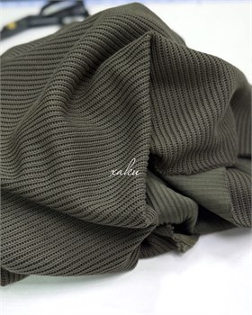 Вязаный хлопковый трикотаж Хаки 10209