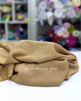 Вязаный хлопковый трикотаж Мускатный орех 10881