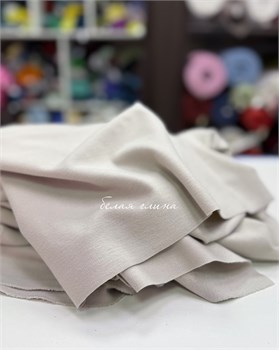 Трикотаж велюровый Белая глина 10893