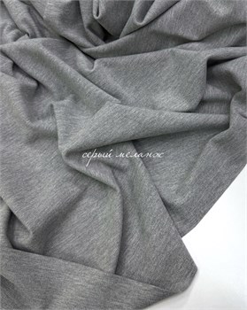 Трикотаж велюровый Серый меланж 10894