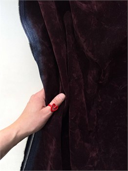 Джинс с флоком(бархатом) Бордо-винный 10958