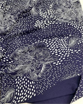 Футер 3-х нитка петля принт Ночной цветок 10991