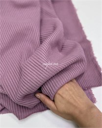 Вязаный хлопковый трикотаж Сирень 10206