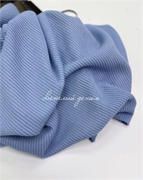 Вязаный хлопковый трикотаж Светлый деним 10211