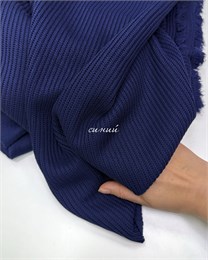 Вязаный хлопковый трикотаж Синий 10884