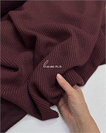 Вязаный хлопковый трикотаж Вишня 10885