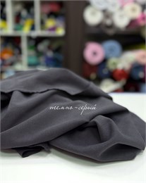 Трикотаж велюровый Темно-серый 10895