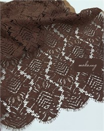 Кружево кордовое Вензеля Шоколад 10859
