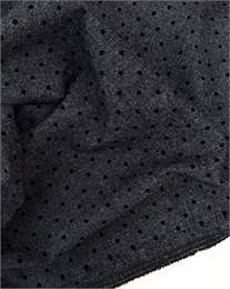 Костюмная ткань с шерстью Горошки темно-серый 10941