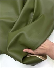 Экокожа на замшевой основе Оливка 10970