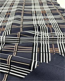 Футер 3-х нитка петля принт Клетка на сером 10990